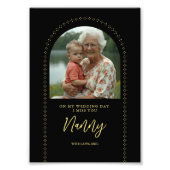 Minimalist Elegant Wedding Photo Tribute Memorial フォトプリント (正面)