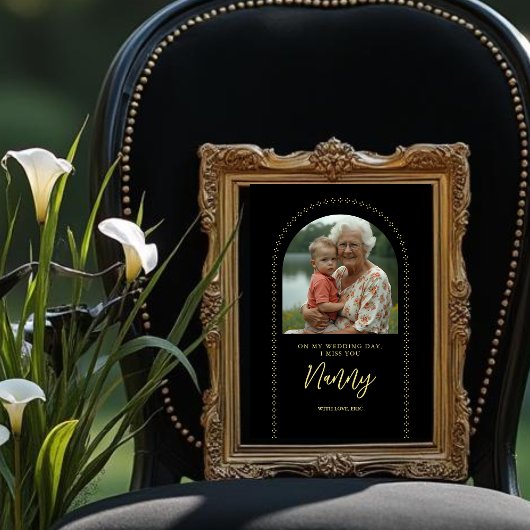 Minimalist Elegant Wedding Photo Tribute Memorial フォトプリント