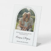 Minimalist Elegant Wedding Photo Tribute Memorial  台座サイン (正面)