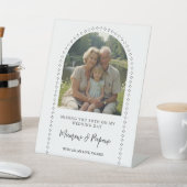 Minimalist Elegant Wedding Photo Tribute Memorial  台座サイン (インサイチュ)