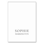 Minimalist Elegant Wedding Place Card テーブルナンバー (正面)