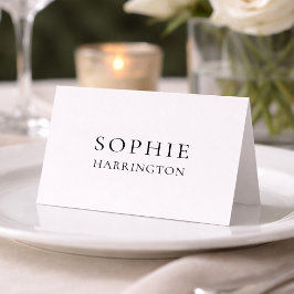 Minimalist Elegant Wedding Place Card テーブルナンバー