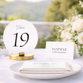 Minimalist Elegant Wedding Place Card テーブルナンバー