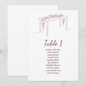 Minimalist Elegant Wedding Seating Chart Cards プログラム (正面/裏面)