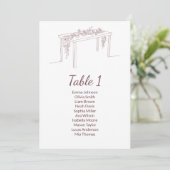 Minimalist Elegant Wedding Seating Chart Cards プログラム (スタンド正面)