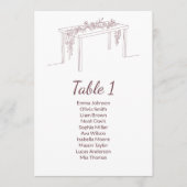 Minimalist Elegant Wedding Seating Chart Cards プログラム (正面)