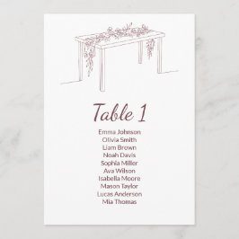 Minimalist Elegant Wedding Seating Chart Cards プログラム