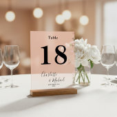 Minimalist Elegant Wedding Table Number アクリルサイン