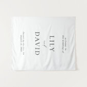 Minimalist Elegant Welcome Wedding タペストリー (正面(横))