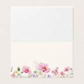 Minimalist elegant wildflowers wedding place card (外部フラット)