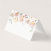 Minimalist elegant wildflowers wedding place cards (正面)
