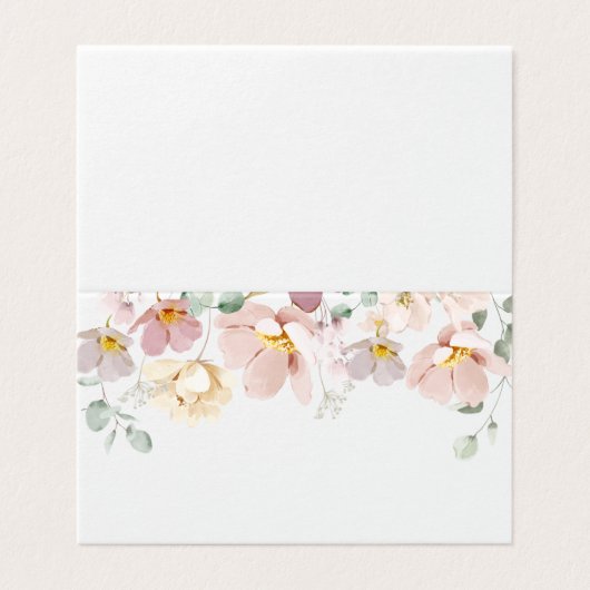 Minimalist elegant wildflowers wedding place cards (外部フラット)