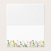Minimalist elegant wildflowers wedding place cards (外部フラット)