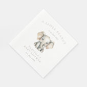 Minimalist Elephant Little Peanut Baby Shower スタンダードランチョンナプキン (角)