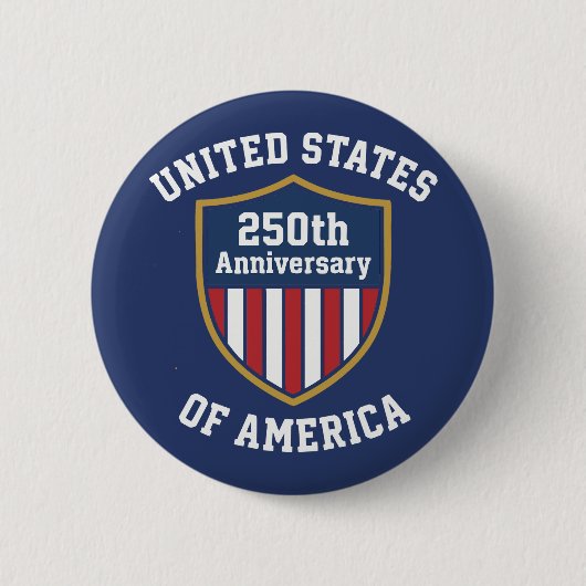 Minimalist Emblem United States 250th Anniversary 缶バッジ (正面)
