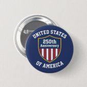 Minimalist Emblem United States 250th Anniversary 缶バッジ (正面&裏面)