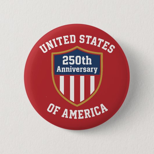 Minimalist Emblem United States 250th Anniversary 缶バッジ (正面)