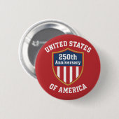 Minimalist Emblem United States 250th Anniversary 缶バッジ (正面&裏面)