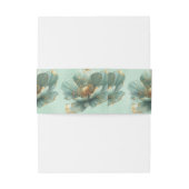 Minimalist Emerald and Gold Wedding  Invitation  招待状ベリーバンド (裏面例)