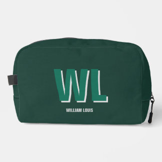 Minimalist Emerald Green Personalized Monogram  ドップキット