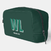 Minimalist Emerald Green Personalized Monogram ドップキット (右コーナー)