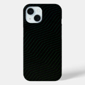 Minimalist Emerald & Teal Zig-Zag Modern Geometric Case-Mate iPhoneケース (裏面)