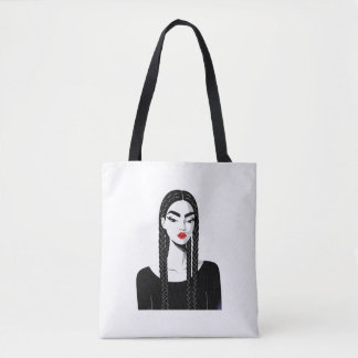 Minimalist Empowered Woman Illustration Tote Bag - トートバッグ