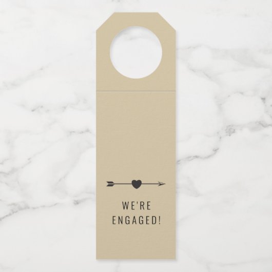 Minimalist | Engagement Champagne | Bottle Hanger ボトルネックタグ (正面)