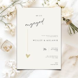 Minimalist Engagement Party Invitation 招待状