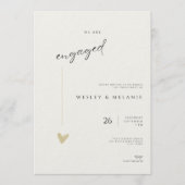 Minimalist Engagement Party Invitation 招待状 (正面)