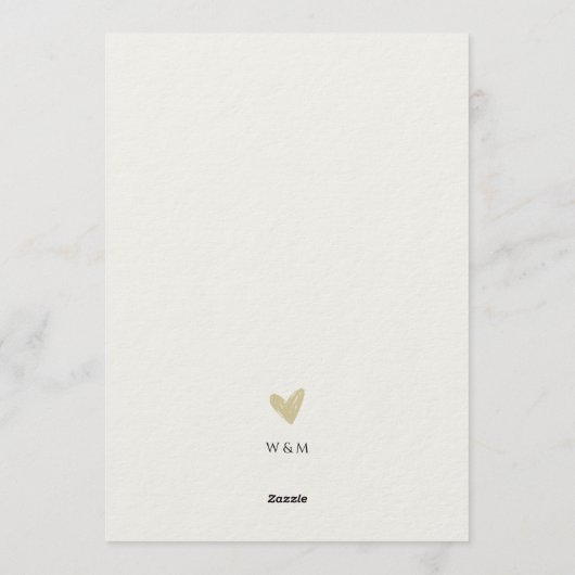 Minimalist Engagement Party Invitation 招待状 (裏面)