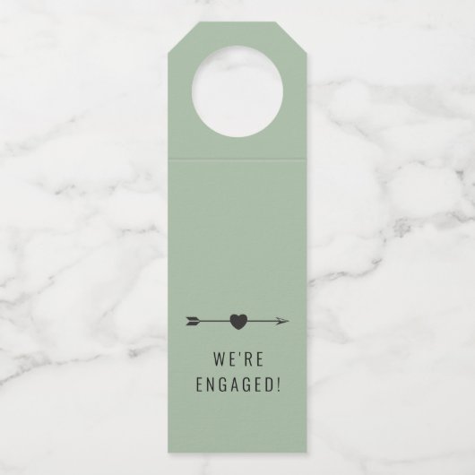 Minimalist | Engagement Seafoam | Bottle Hanger ボトルネックタグ (正面)
