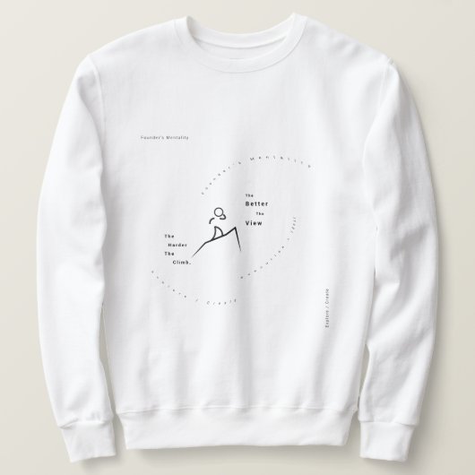 Minimalist Entrepreneur Sweatshirt Gear スウェットシャツ (デザイン正面)