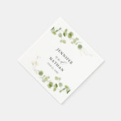 Minimalist Eucalyptus Green Foliage Classy Wedding スタンダードカクテルナプキン (角)