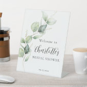 Minimalist Eucalyptus Script Bridal Shower 台座サイン (インサイチュ)