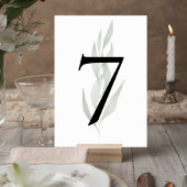 Minimalist Eucalyptus Wedding Table Number Sign テーブルナンバー