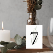 Minimalist Eucalyptus Wedding Table Number Sign テーブルナンバー