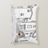 Minimalist European Street Illustration  アクセントクッション (正面(垂直))