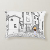 Minimalist European Street Illustration  アクセントクッション (裏面)