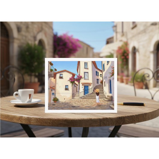 Minimalist European Street Illustration  ポストカード