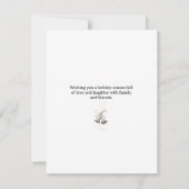 Minimalist Evergreen Tree Design Simple Hand-Draw 出欠カード (裏面)