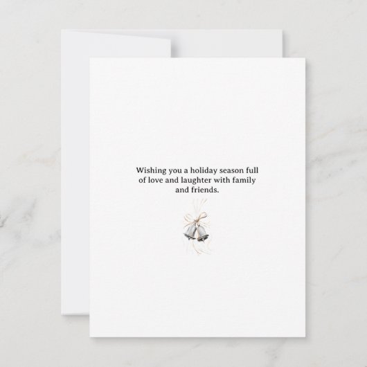 Minimalist Evergreen Tree Design Simple Hand-Draw 出欠カード (裏面)