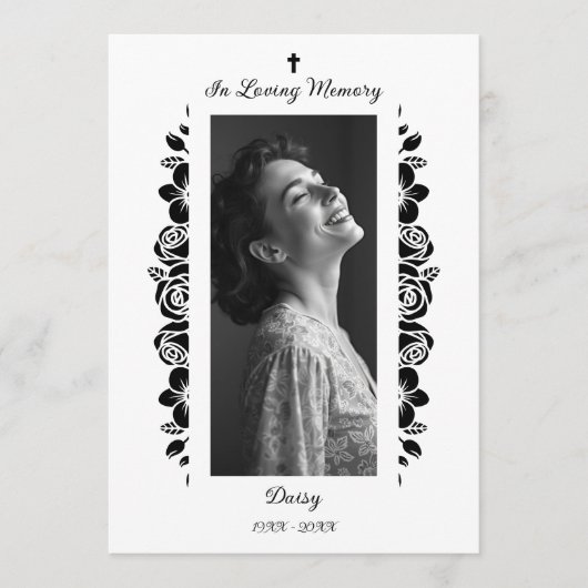 Minimalist Exquisite Floral Black & White Floral プログラム (正面)