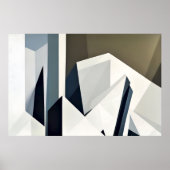 Minimalist Faceted Geometry ポスター (正面)