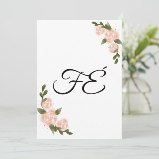 Minimalist "Faith" Message Card – Special Prints E 招待状 (スタンド正面)