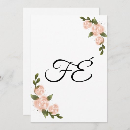 Minimalist "Faith" Message Card – Special Prints E 招待状 (正面/裏面)