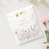 Minimalist fall Terracotta Wildflower Boho Wedding フェイバーバッグ (封をした状態)