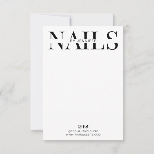 Minimalist False Nails Care Guide & Display Card (正面)