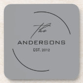 Minimalist Family Monogram コースター (正面)
