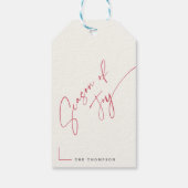 Minimalist Family Name Christmas Festive Holiday ギフトタグ (裏面)